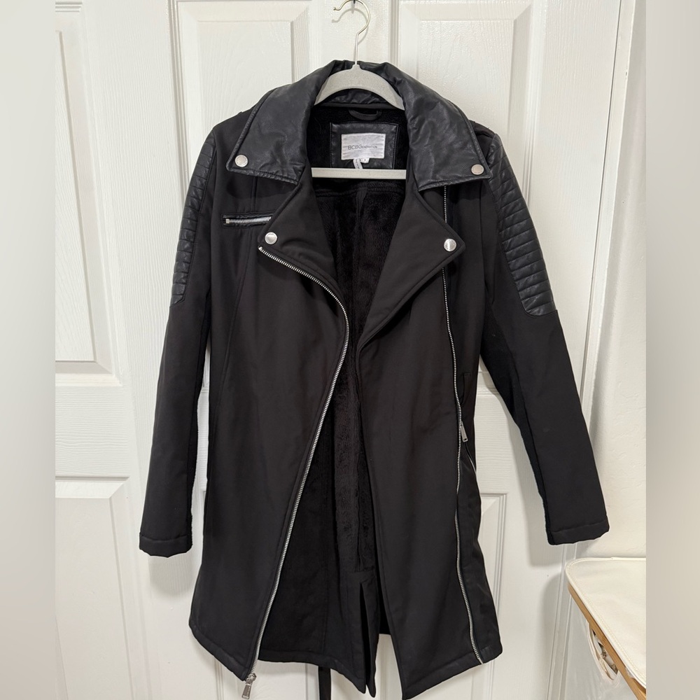 Bcbgeneration Longline Black Moto Jacket - image 1
